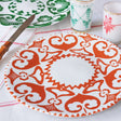 Tsé & Tsé Uzbek Plate ~ Large 27cm ~ Ishan Orange | French Porcelain Dinnerware | Sabato New Zealand