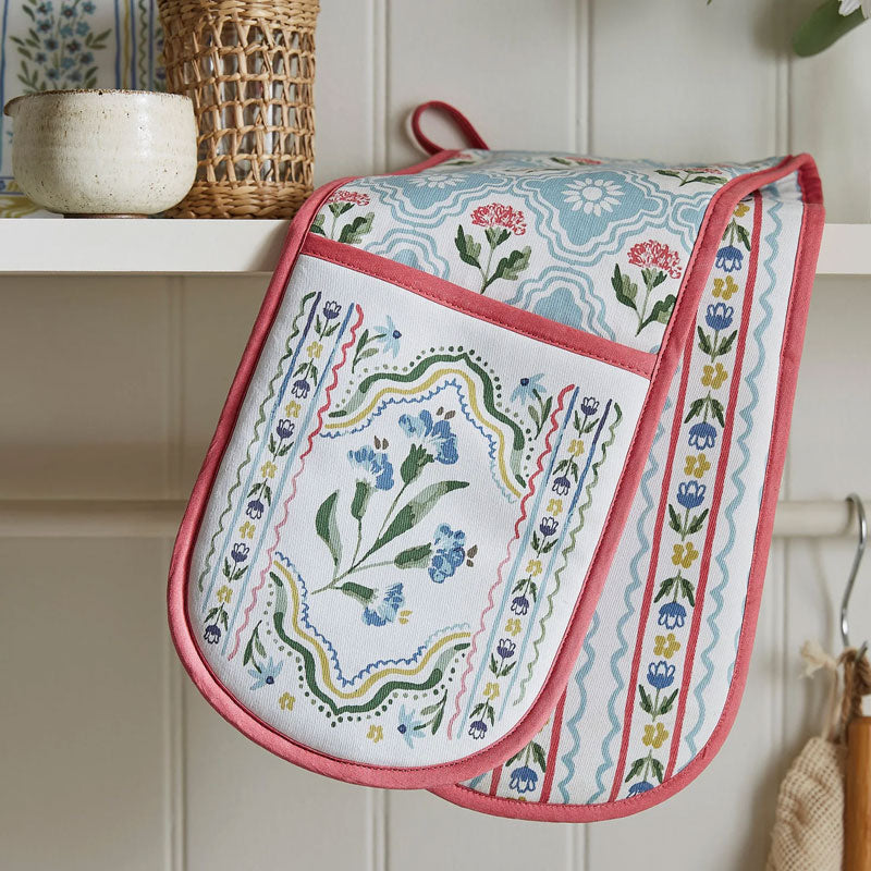 Ulster Weavers Double Oven Glove ~ Boho Floral | New Zealand Dlelivery | Sabato Auckland