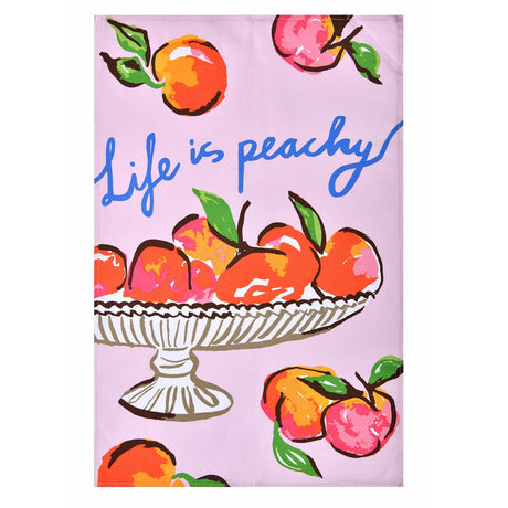 Ulster Weavers Tea Towel ~ Life is Peachy | New Zealand Delivery | Sabato Auckland