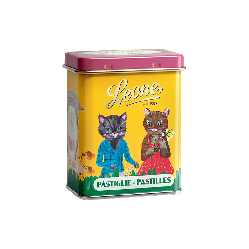 Leone Nathalie Lété Pastilles 45g yellow tin | Italian Confectionery | New Zealand Delivery | Sabato Auckland