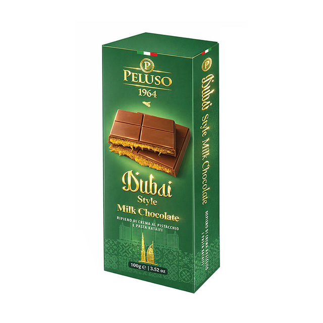 Peluso Dubai Milk Chocolate Bar 100g | Dubai-style Chocolate New Zealand | Sabato, Auckland