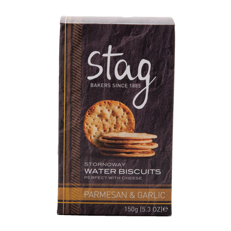 Stag Parmesan & Garlic Water Biscuits