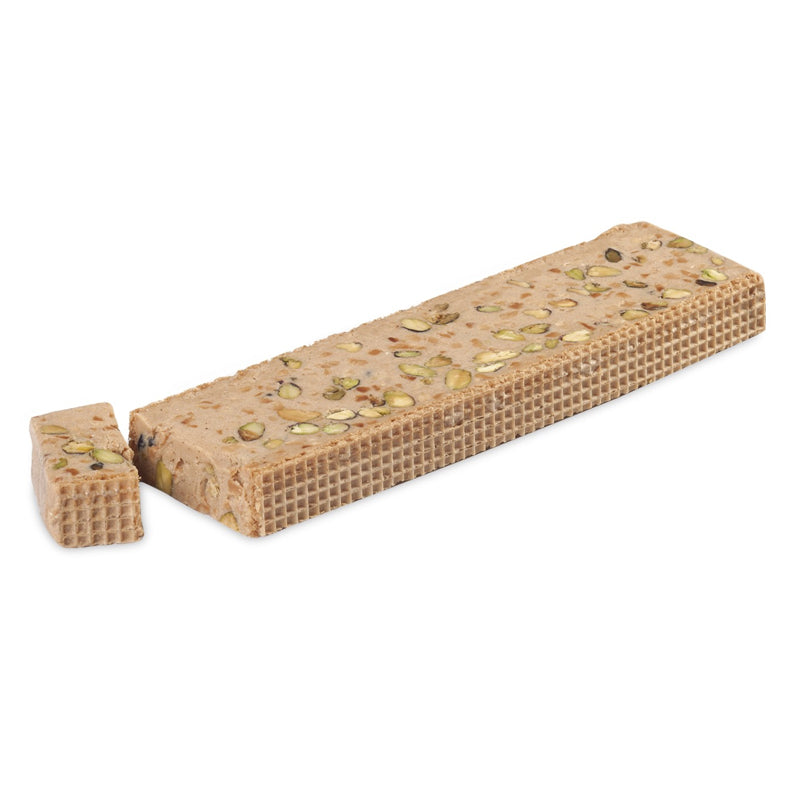 Vicens Creamy Almond Nougat with Pistachios & Salt 300g Unwrapped | Spanish Turron | New Zealand Delivery | Sabato Auckland