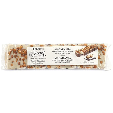 Vicens Macadamia Nougat with Madagascar Bourbon Vanilla 300g | Artisan Spanish Turron & Confectionery | New Zealand Delivery | Sabato Auckland