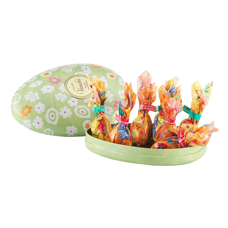 Venchi Easter Egg Metal Tin 77g Green| Easter Gifts | New Zealand Delivery | Sabato Auckland