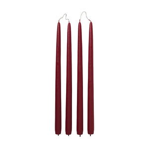 Load image into Gallery viewer, Broste Fine Taper Candles Set of 4 - Burgundy
