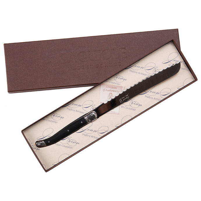 Laguiole Bread Knife Black | Buy Laguiole French Cutlery Online | New Zealand Delivery | Sabato Auckland