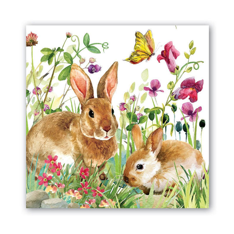 Michel Design Works Luncheon Napkins ~ Bunny Meadow