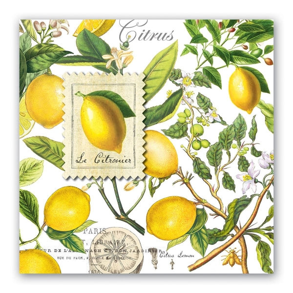 Michel Design Works Luncheon Napkins ~ Lemon & Basil